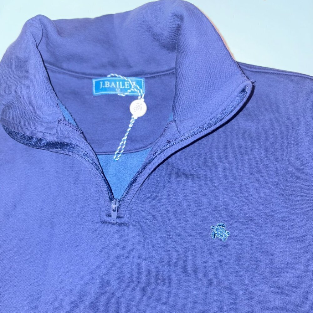 NWT Bailey Boys J. Bailey Glenn Half Zip Pullover Navy Size 12